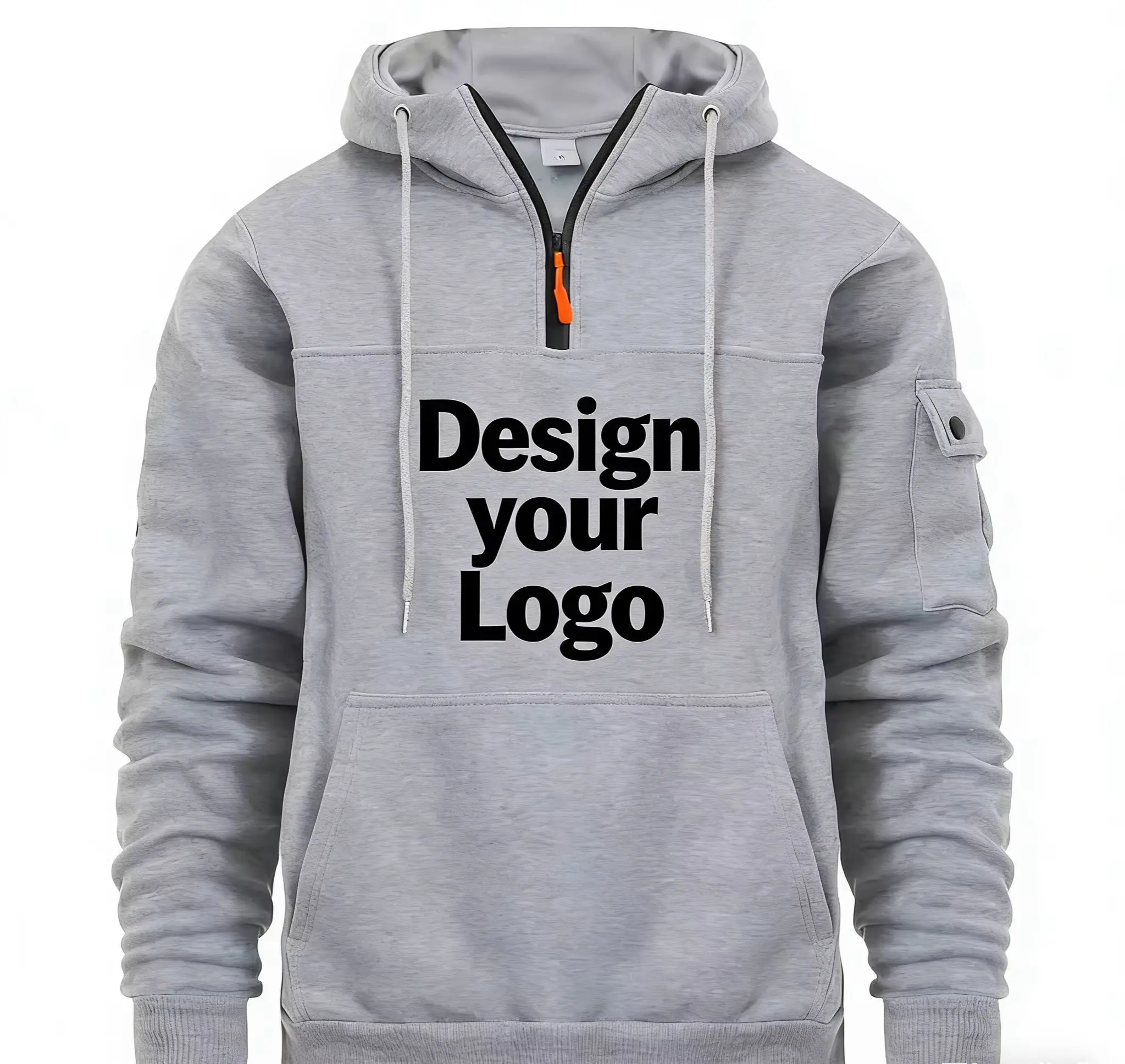 

Men Hooded Sport Sweatshirt Custom Logo Photo DIY Pocket Loose Casual Sweatshirt Autumn Winter Fashion Customize Sweatshirts