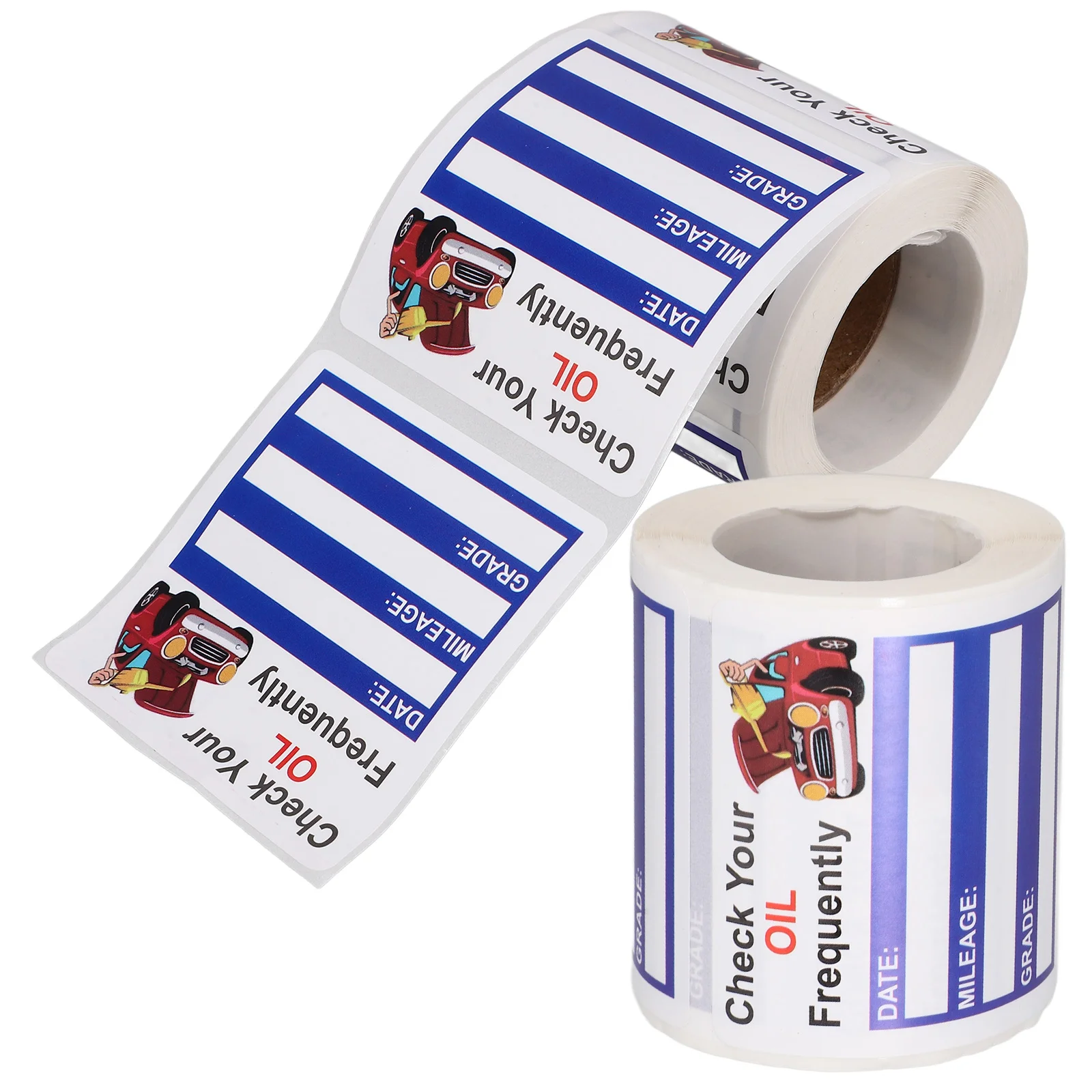 2 Rolls Oil Change Reminder Sticker Stickers Adhesive Maintenance Decal for Car Changing Service Label