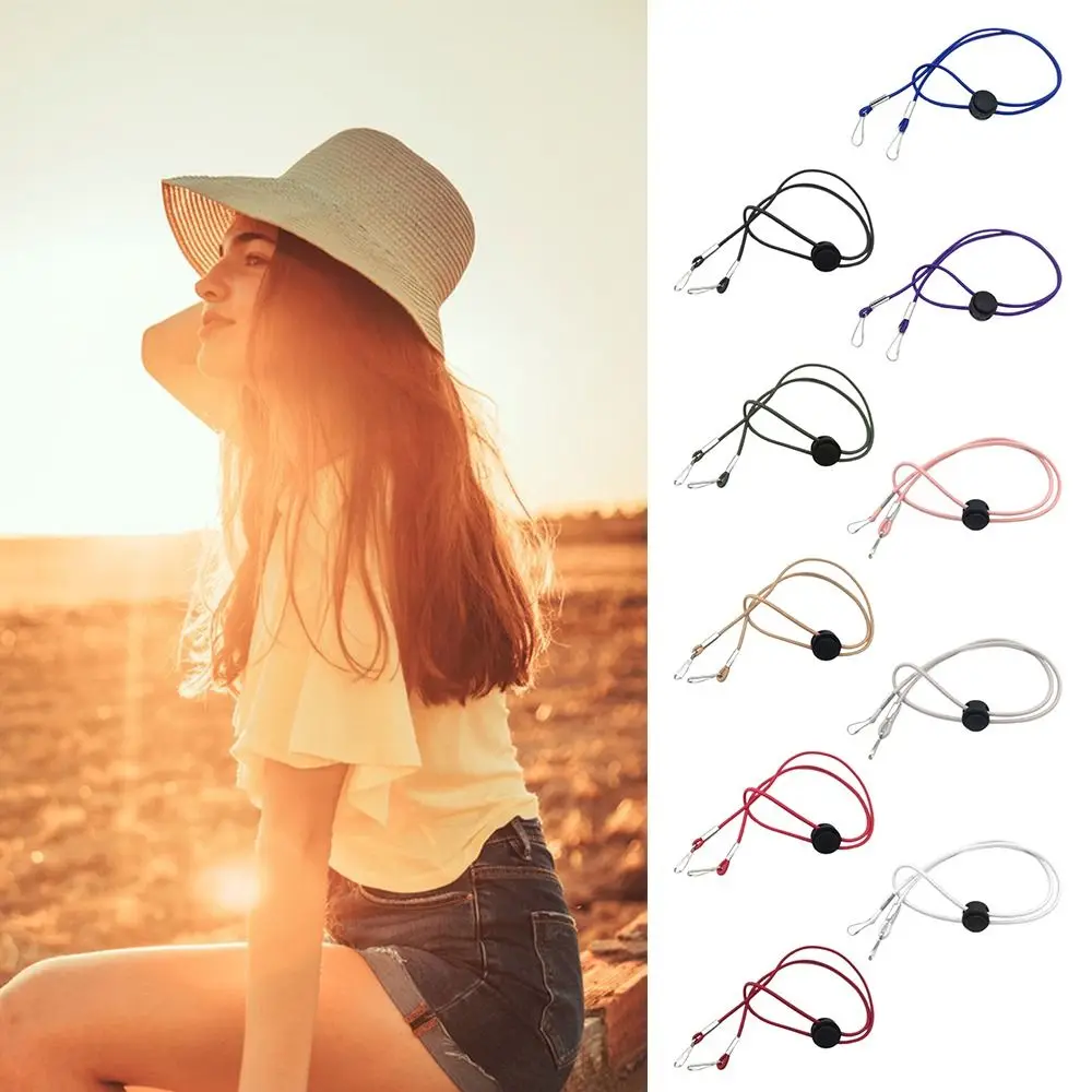 5PCS Flexible Removable Elastic Hat Chin Cord Straps Adjustable Cord Fasteners Hat Retainer Chin Strap Clip for Unisex