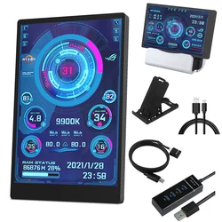 3.5 Inch IPS TYPE-C Secondary Screen 328*480 Computer Monitor CPU GPU RAM HDD USB Display Holder Case LCD Freely AIDA64