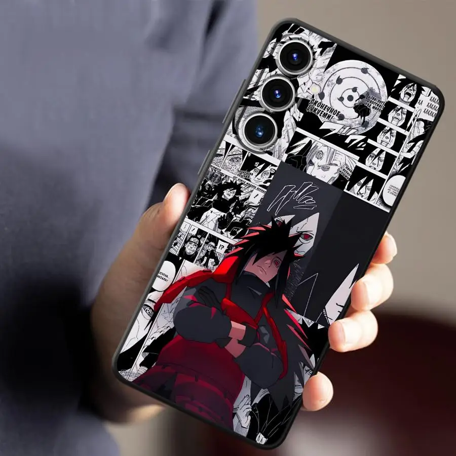 Uchiha Madara كول الأسود لينة غطاء الهاتف حقيبة لهاتف سامسونج غالاكسي A24 A55 A22 A52 A41 A26 A72 A25 A71 A51 A73 A32 A35 A36 A23 #6