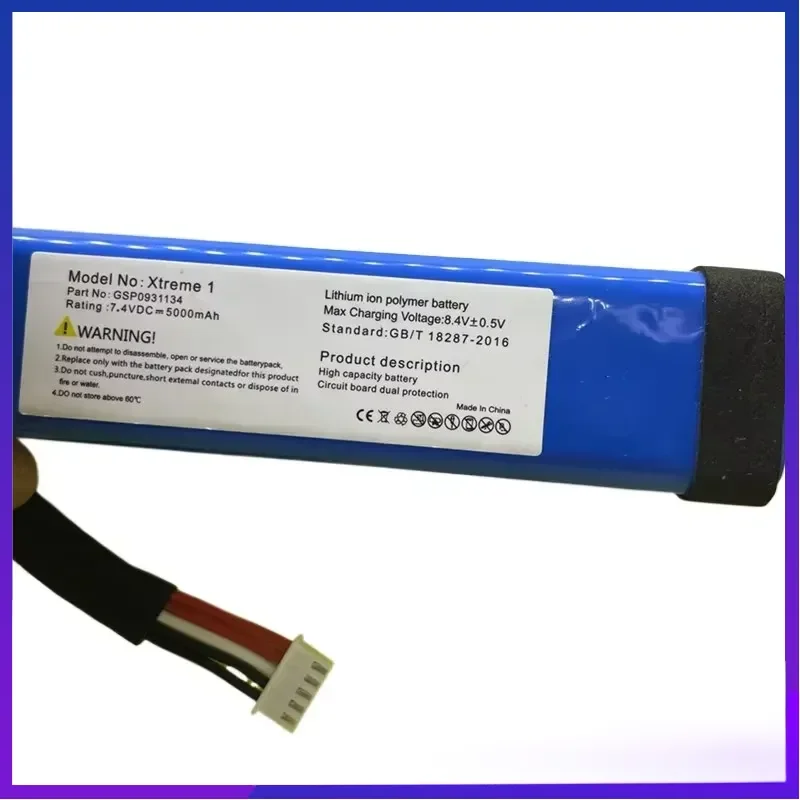 New High Quality 7.4V 5000mAh Battery GSP0931134 Speaker Battery for JBL XTREME / Xtreme 1 Wireless Bluetooth Batteries