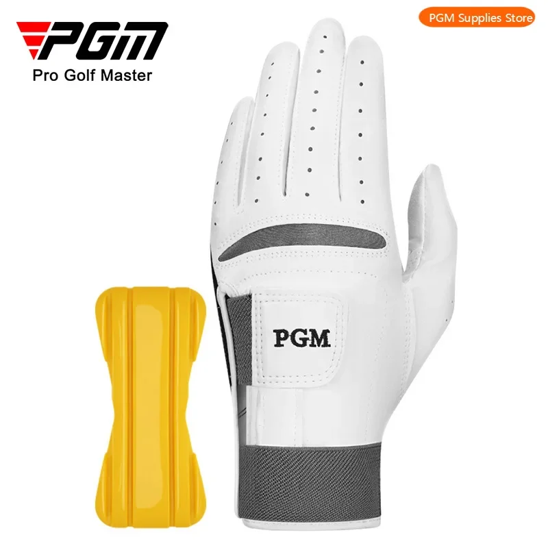 

Hot PGM 1pcs Golf Gloves Men Corrective Posture Sheepskin Anti Slip Breathable Single Left Hand Glove