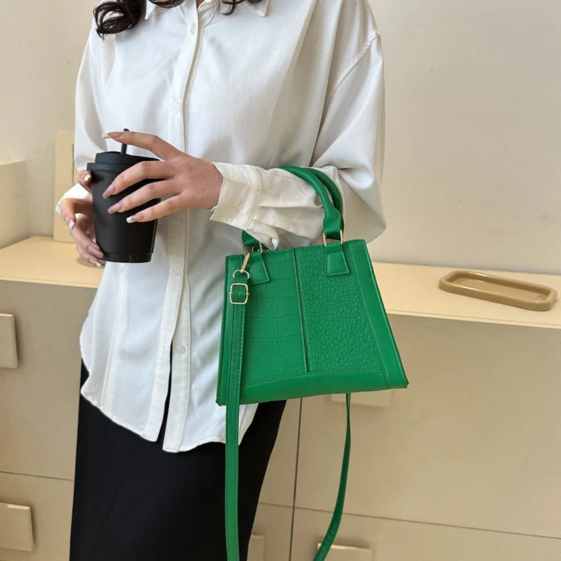 New Elegant Solid Top-handle Bags For Women Fashion Small Handbags Designer Crossbody Shoulder Bags