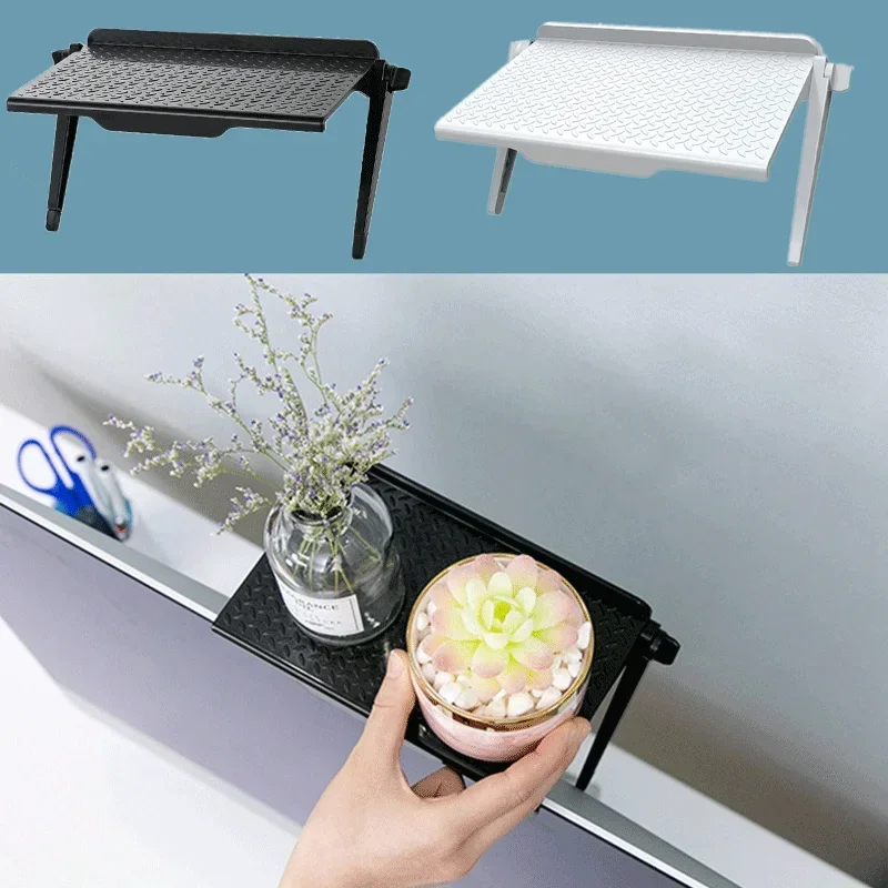 

Home Organizer Adjustable TV Screen Top Shelf Rack Computer Monitor Desktop Display Stand TV Rack Router Storage Rack Holder