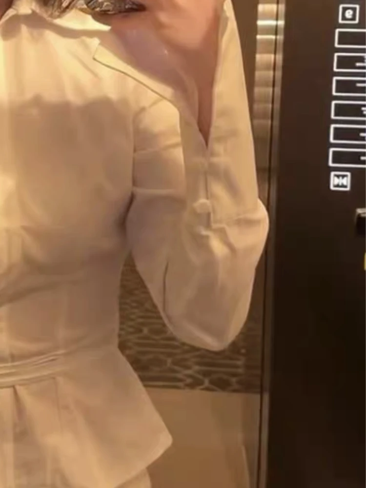 Y2k estética feminina sexy outono blusa sólida vintage bandagem fino ajuste grunge camisa harajuku turn down collar streetwear topo de colheita