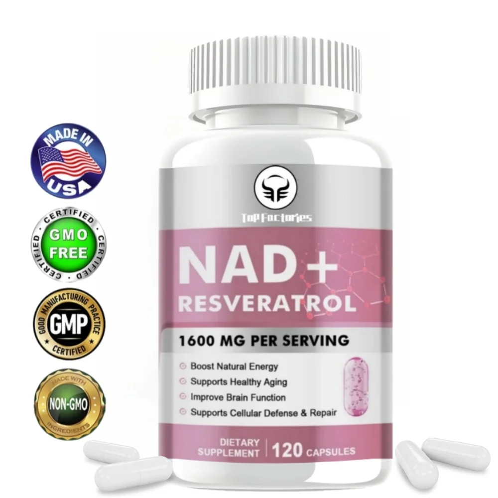 NAD Supplement, 1600mg - Liposomal NAD+Supplements Resveratrol, Nad Plus Promotes Supplements