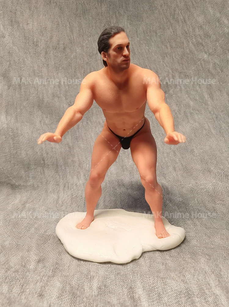 Requintado facial pintado 1/64 1/43 1/18 fitness dobra muscular masculino musculação figura hiperrealismo modelo cena brinquedos criativos