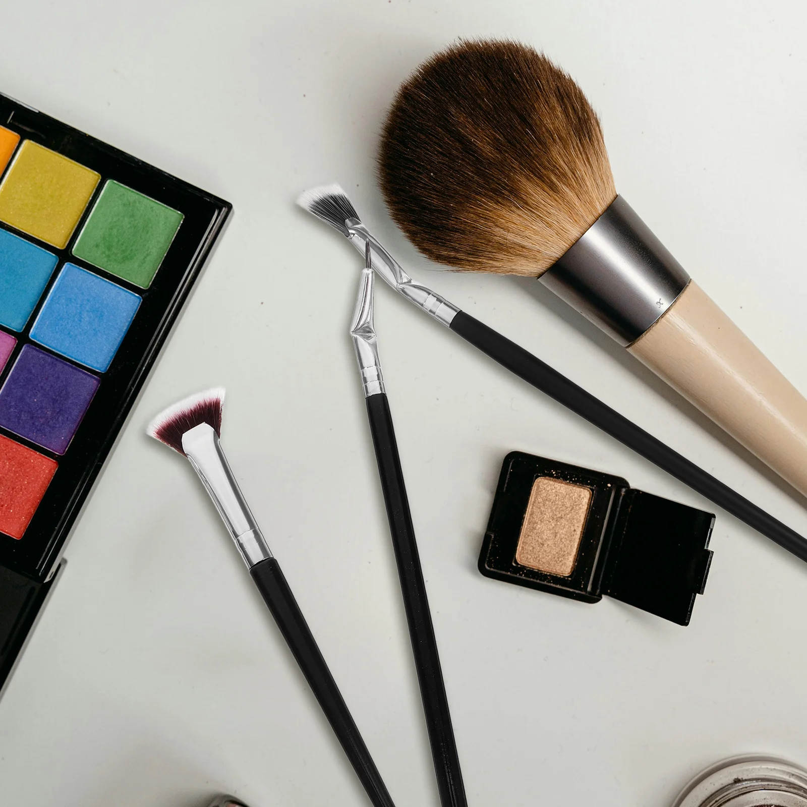 1 set Opvouwbare Hoek Geschulpte Lash Brush Precisie Waaiervorm Clump-Gratis Scheiding Voor Wimper Extensions Mascara Wand Tool