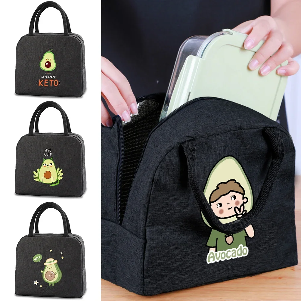 

Avocado Insulated Lunch Bags Cooler School Picnic Handbags Thermal Lunch Bag Tote Bento Pouch Dinner Container Food Storage Bag