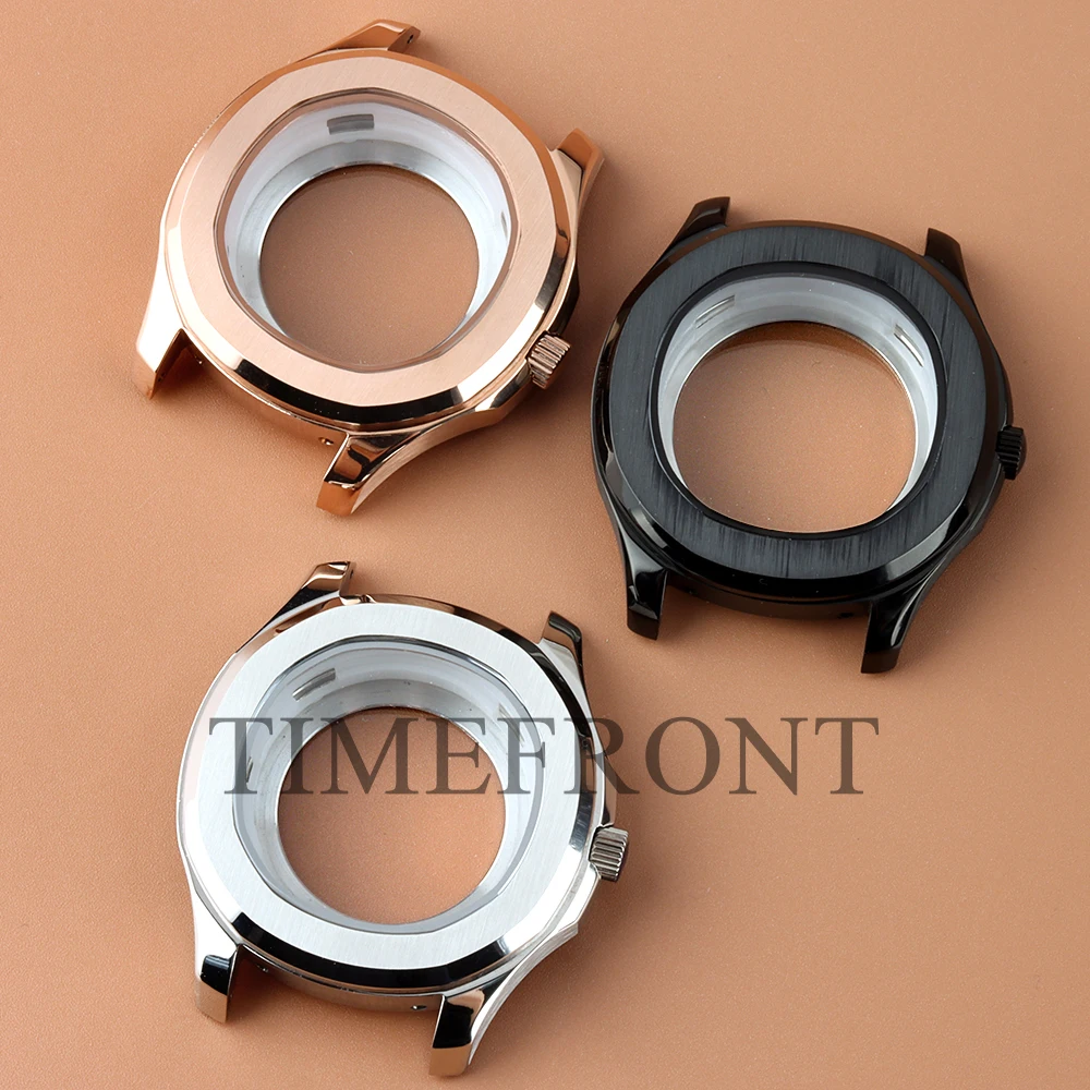

Rose-gold Black Silver 42mm NH35 Waterproof Watch Case Accessories Fit Aquanaut NH35 NH36 NH38 Automatic Movement 31.5mm Dial