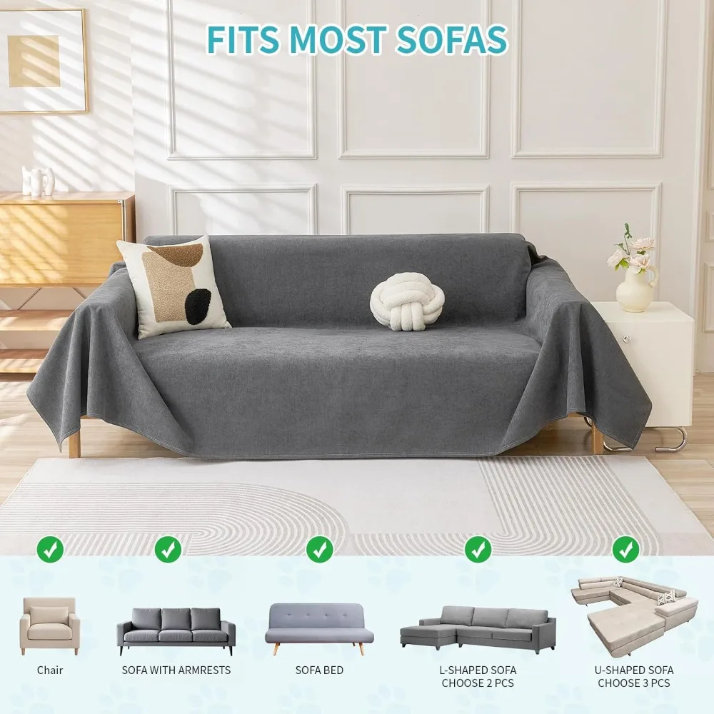 غطاء أريكة مقاوم للماء بثلاثة وسائد لحماية الحيوانات الأليفة من الخدوش والبقع #6