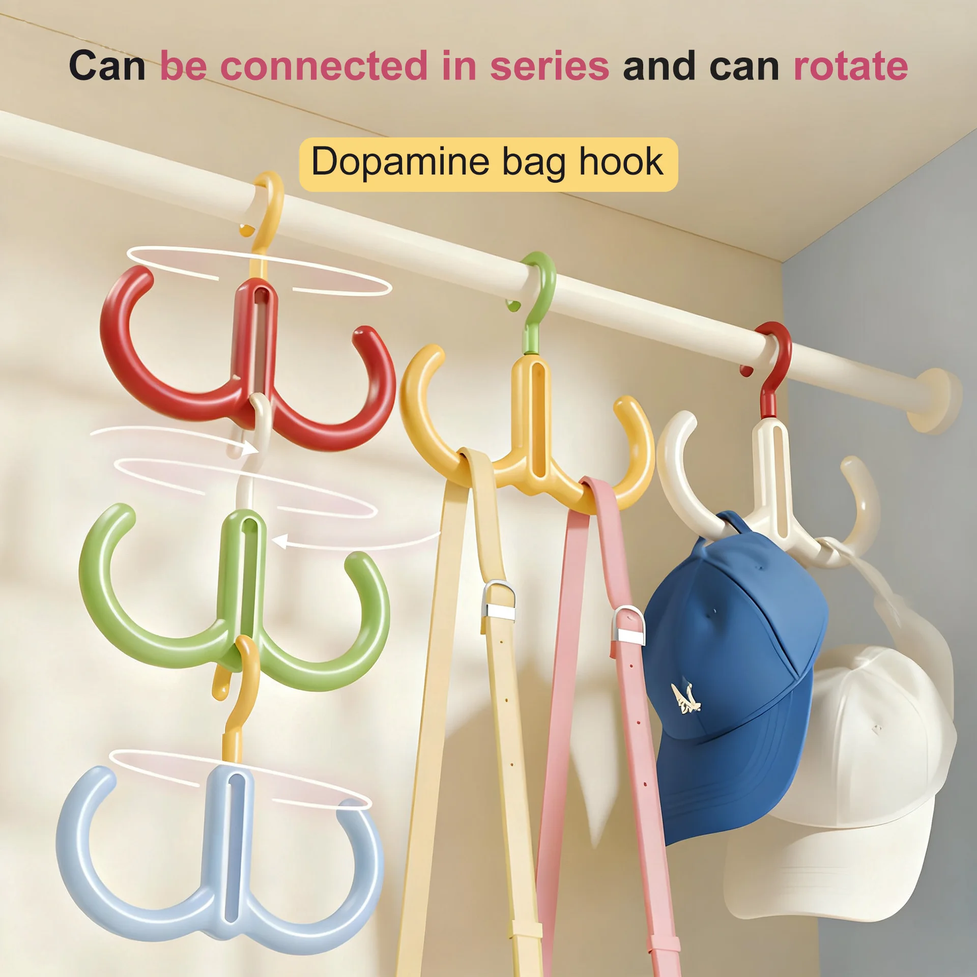 

Dopamine-Linked Creative Windproof Double-Hook Balcony Multi-Functional Shoe Hanging Rack Large Hook For Drying Shoes