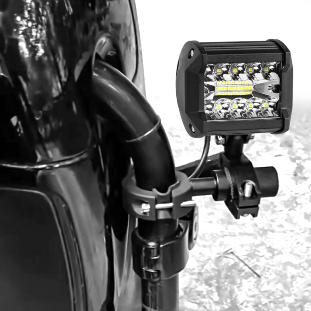 Motorcycle Fog Light Bracket Motorcycle Auxiliary Headlight Support Universal Fork Spotlight Holder Headlight Extension Bracket