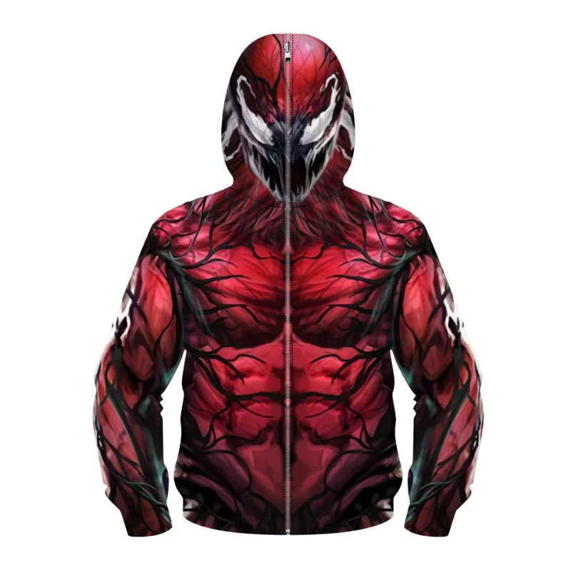 Hot Sale Boys Zipper Face Hoodies Sweatshirt Children Spider Iron Hero Printing Jackets Baby Boy Spring Autumn Coats 2-15 Years