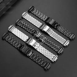 Stainless Steel watchband for Casio small square DW5600 GW-5000 GA-100 GM110 GW-M5610 GA2100 GM2100 modified steel watch strap