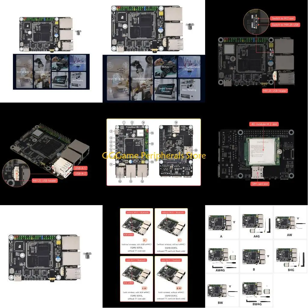 

U55B For Lyra A/B RK3506 Chip Board MIPI Display WIFI6/4G Bluetooth-compatible Development Board Prototyping