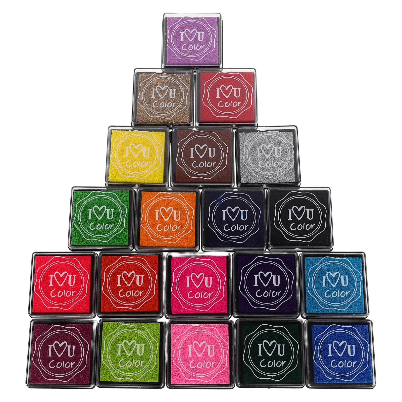 20 Stuks Kids Vingerafdruk Inkt Pads Set Wasbare Heldere Kleuren Multifunctionele Stempel Inkt Pads voor Scrapbooking Art Craft