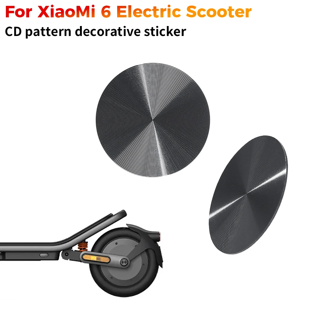 CD Pattern Rear Fork Decorative Trim Cover for Xiaomi 6 Electric Scooter Rear Wheel Cover Beautify Accessories Parts Replacement