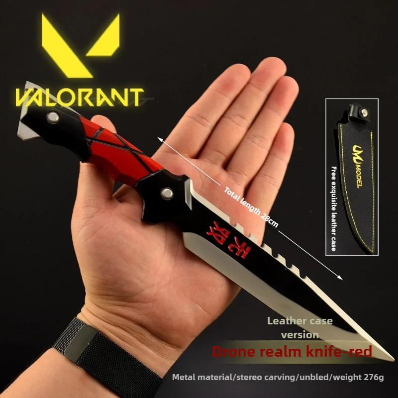 Valorant No Man's Sky couteau de poche, 30cm/11,81 pouces, édition étui, périphériques de jeu, modèles d'armes Katana, artisanat en métal, jouets d'ornement