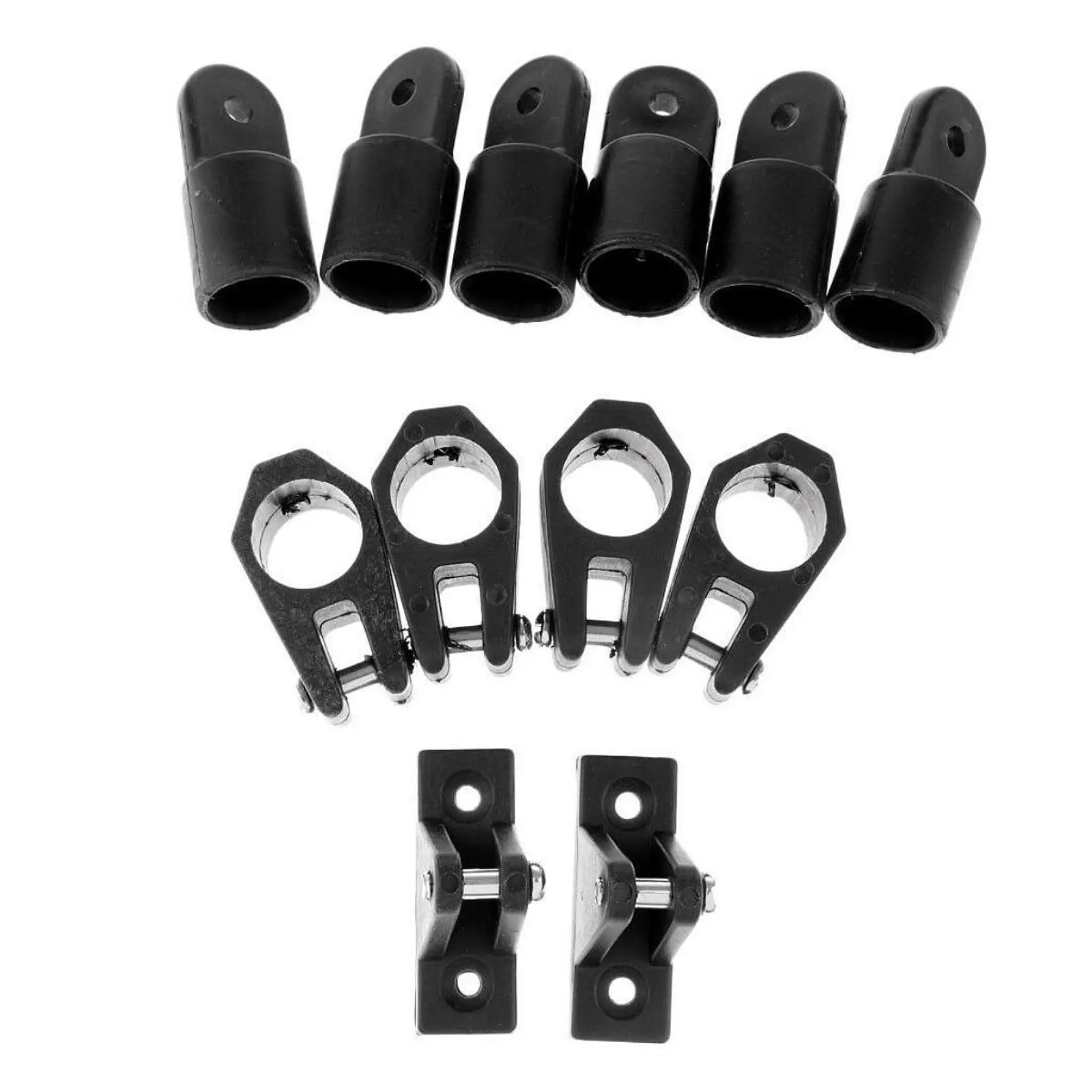 High Strength Nylon Boat Awning Slide Hardware Combo Black Bimini Top Fittings Jaw Slides Deck Hinges for Marine Accessory Needs