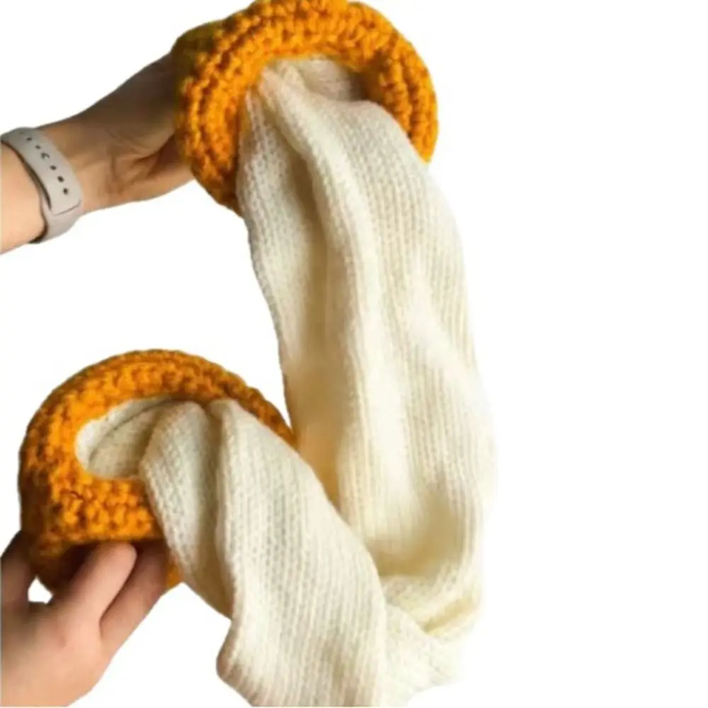 

Warm Mozzarella Stick Scarf Windproof with Hand Pockets Cheese Stick Scarf Funny Comfortable Thermal Neck Warmer Outdoor