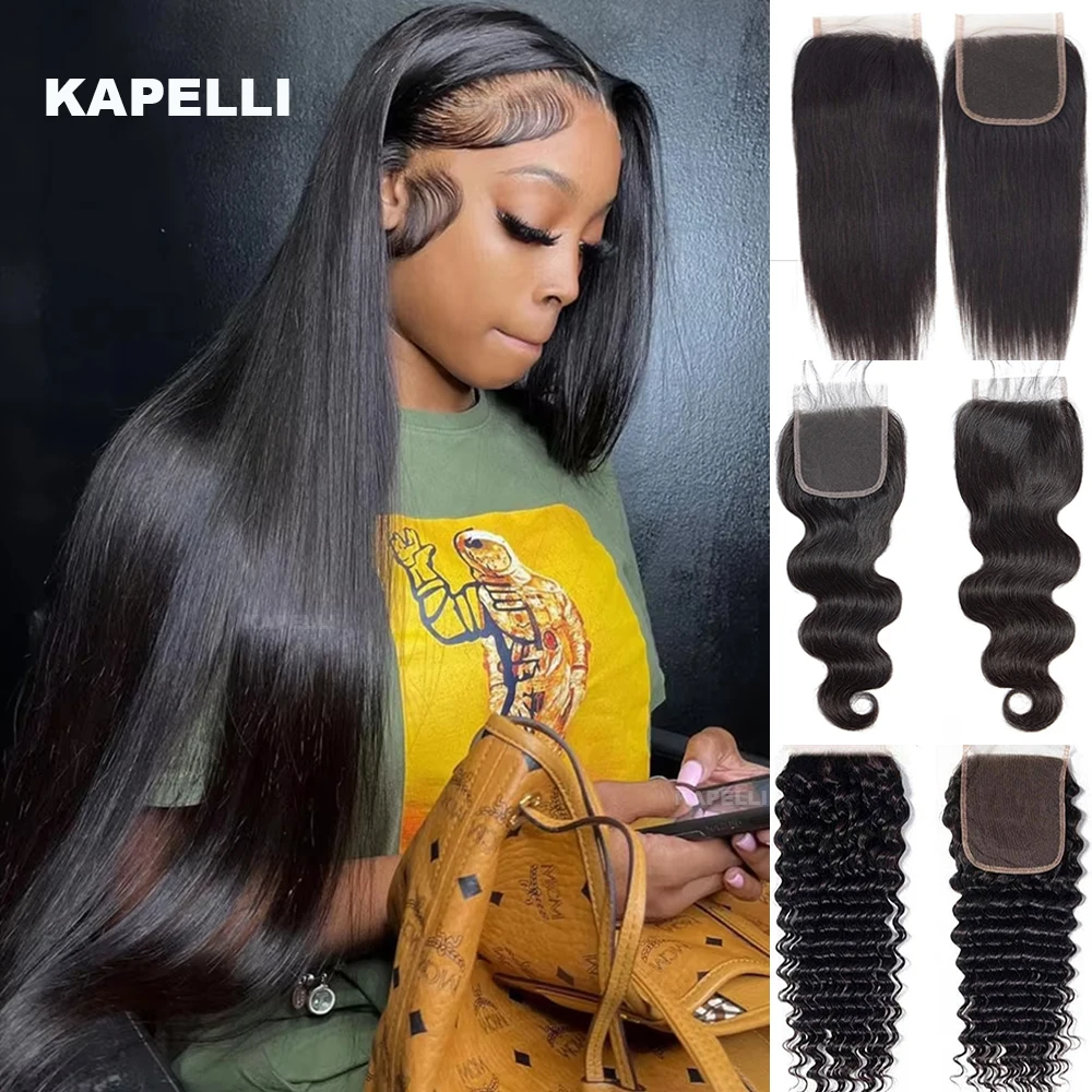 Lace Frontal Closure With Baby Hair Human Hair Lace Closure Remy Brazilian Body Wave Hair Weaving Ear to Ear 13x4 Lace Frontal