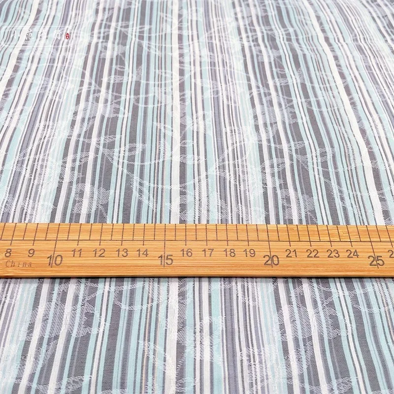 

Italian Acetate Fiber Cotton Polyester Blended Dark Pattern Jacquard Clothing Fabric Dress Cheongsam Shirt Stripes High Quality