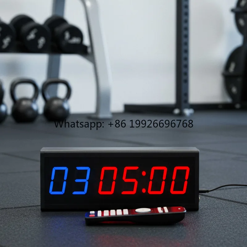 Professional Digital Battery Powered Metal LED Interval  Count Down/Up  Stopwatch with  for Home Gym Fitness