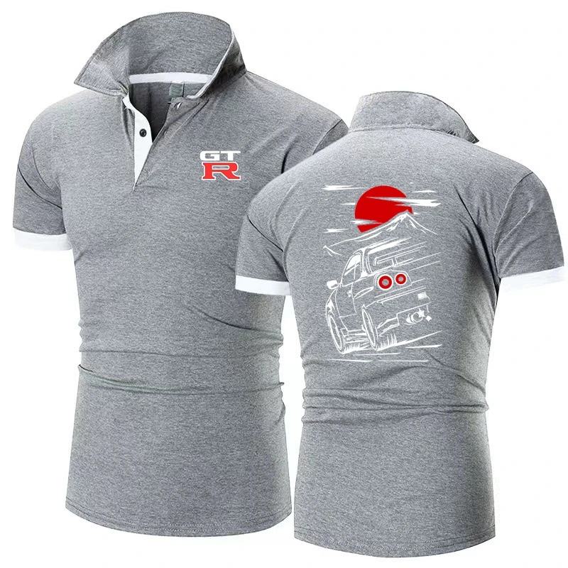 Men GTR JDM Car Polo Shirt Nissans Customized With Own Logo Polos Shirt Men Pure Nissanes Vintage Wholesale F1 Polo Shirt 103