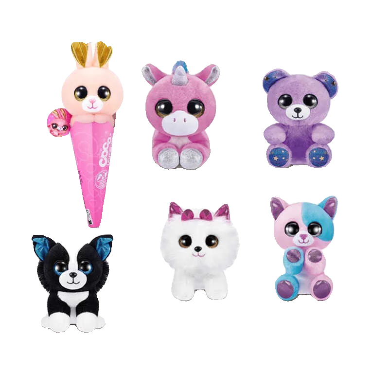 ZURU COCO SURPRISE Ice Cream Cone Big Eyed Cute Third Generation Girl Toy Small Cute Plush Doll Holiday Gifts for Children