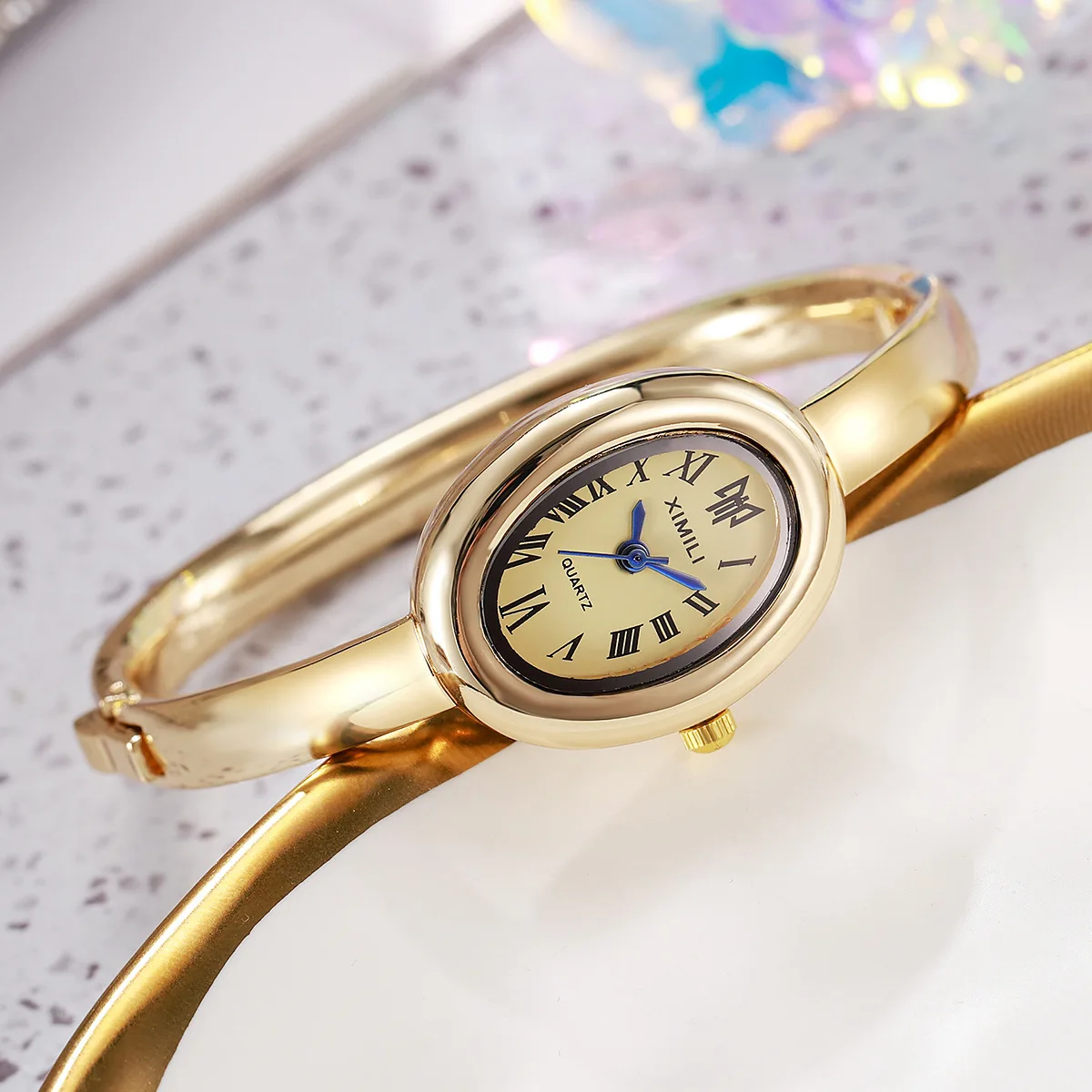Women's Bracelet Watch Simple Light Luxury Casual Gold Female Style Student Quartz Watches Jewelry Accessories Gift
