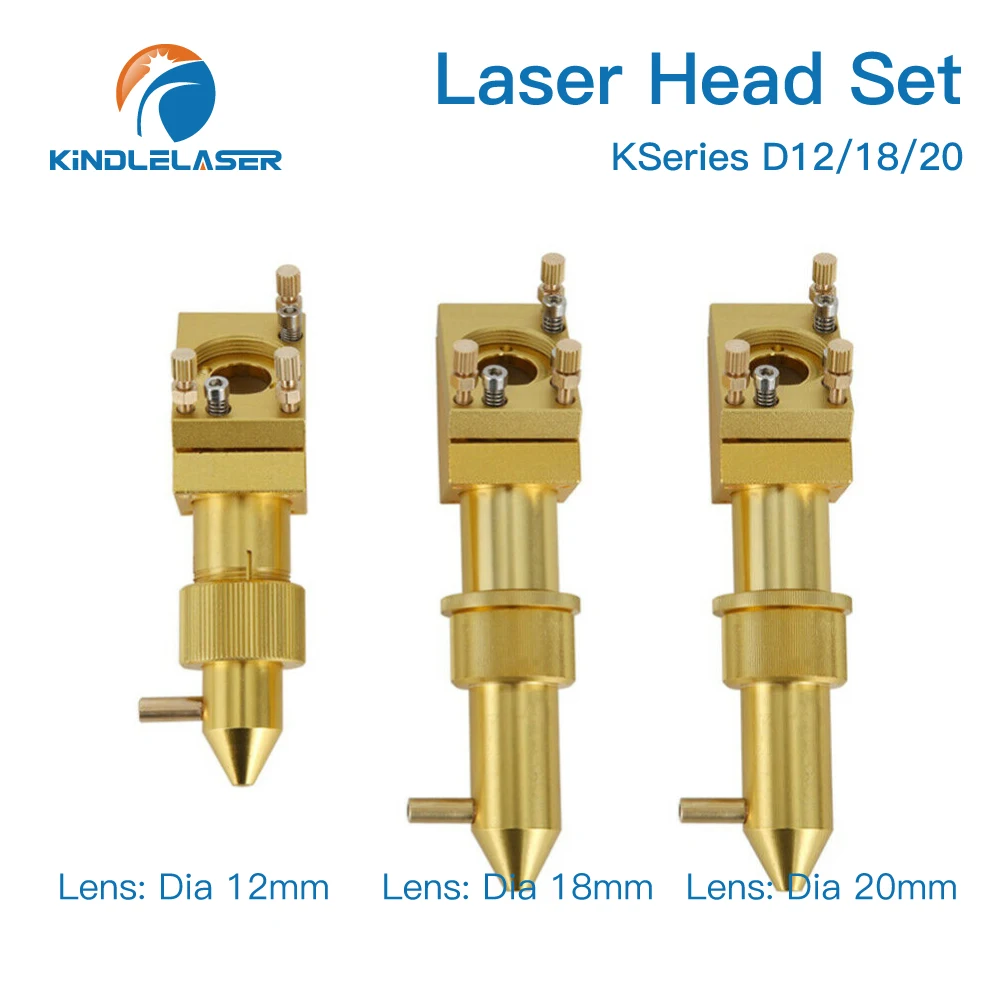 KINDLELASER K Series CO2 Laser Head Set ZNSE Lens Dia.12/18/20mm Si Mirror Dia 20mm for K40 Laser Engraving Cutting Machine