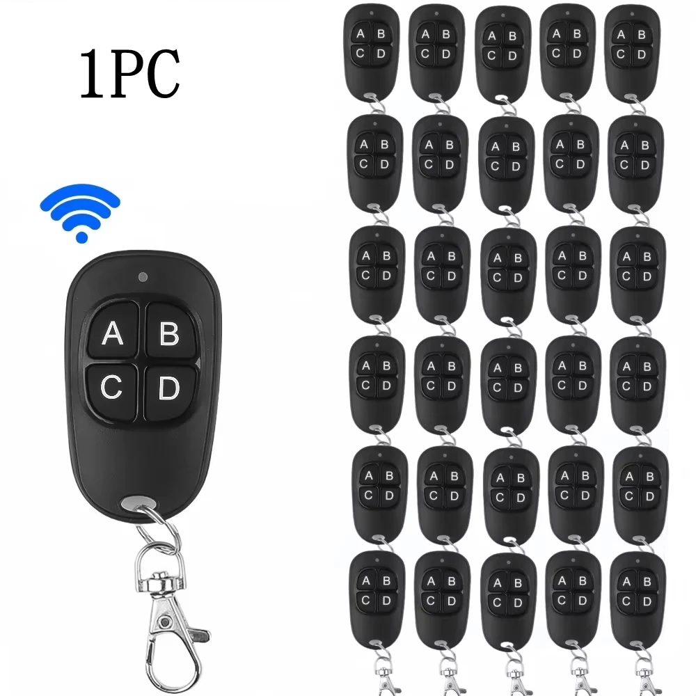 

433 Mhz RF Copy Remote Control Key 433.92mhz 4CH Transmitter Duplicated Cloning Code Car Key Fob Electric Garage Door Opener