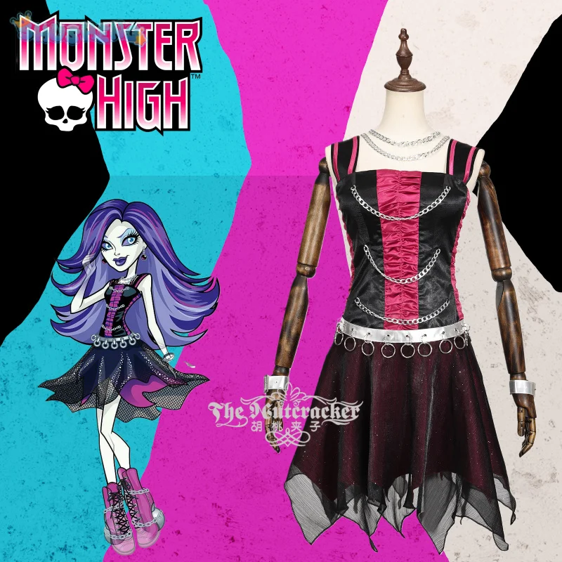 

Spectra Vondergeist Spelldon Ghost Косплей Костюм Аниме Монстр Женщины Высокое сексуальное платье ожерелье пояс Хэллоуин Рождественский костюм