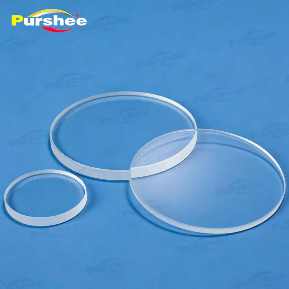 JGS1 Optical Quartz Glass Round Wafer Laboratory Research High Temperature Resistant Corrosion Resistant Customizable Sheet