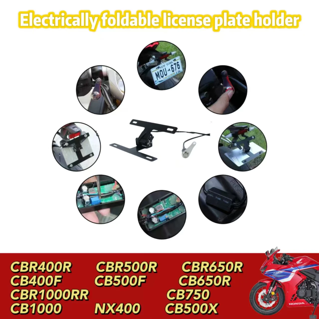 pour-honda-cbr400r-500-650r-1000rr-cb400f-800f-plaque-d'immatriculation-premium-reglable-plaque-d'immatriculation-bouton-interrupteur-plaque-d'immatriculation-flipper