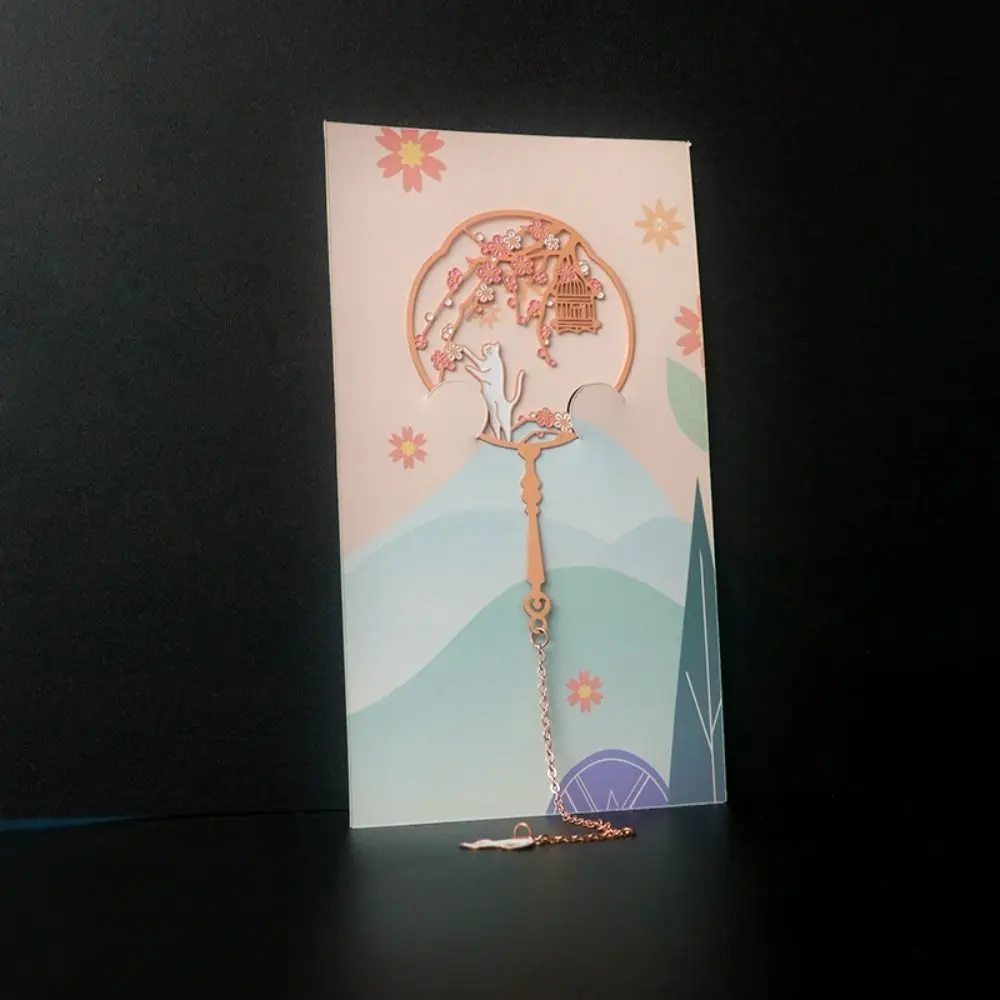 

Paginator Rabbit Book Clips Book Lover Reading Bookmark Tassel Pendant Bookmark Book Page Marker Chinese Style Metal Bookmark