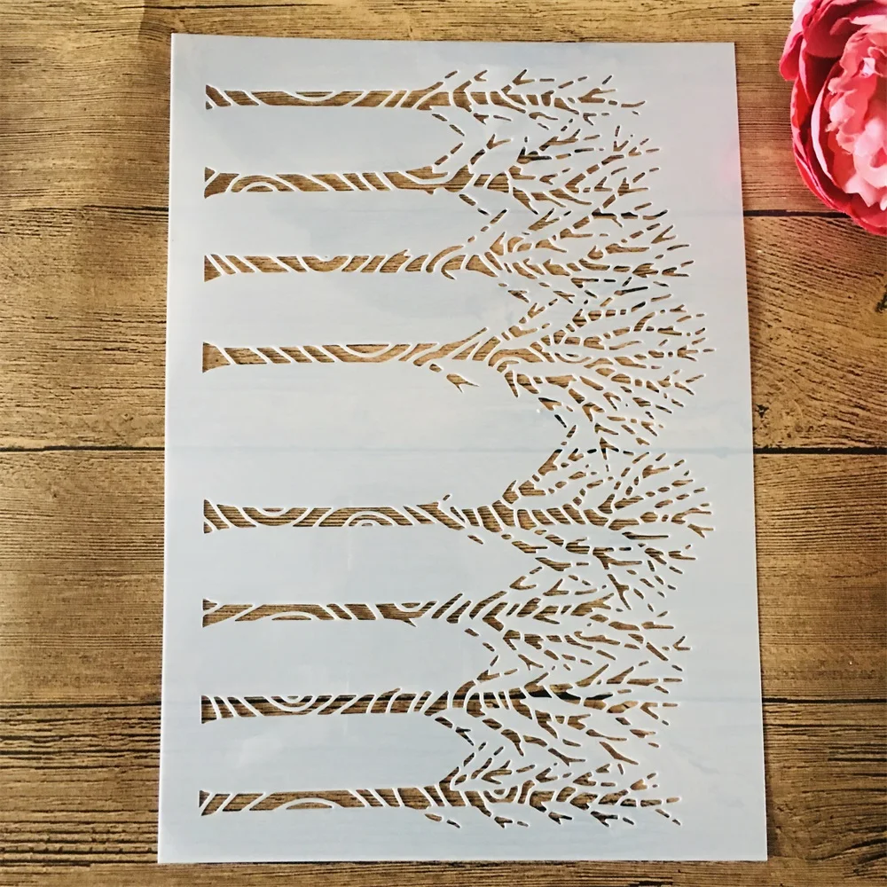 

A4 29cm Mandala Tree Forest DIY Layering Stencils Wall Painting Scrapbook Coloring Embossing Album Decorative Template