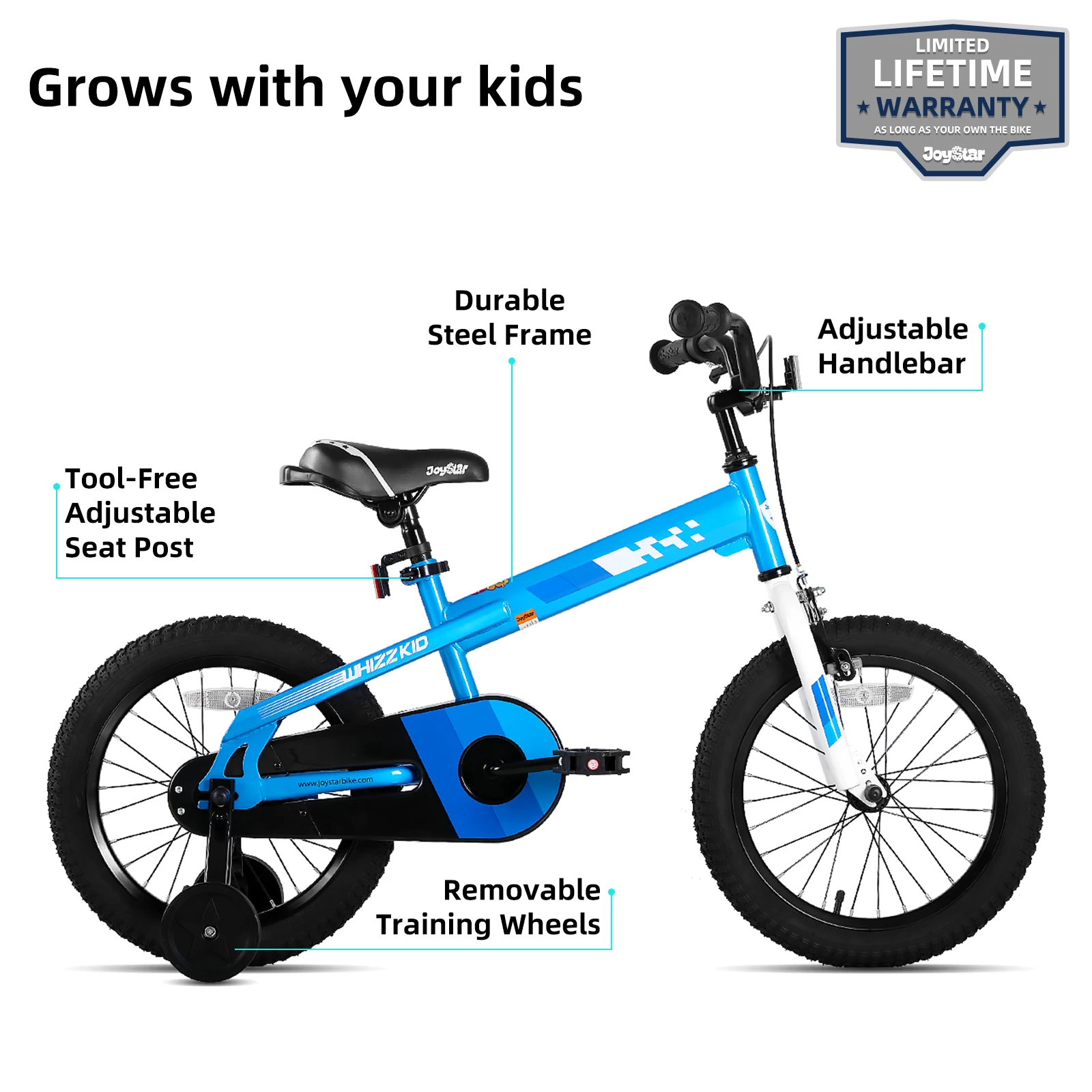 JOYSTAR Kids Bike 12 14 16 18 Inch Kids' Bicycle for Toddler and Kids Ages 2-9 Years Old, BMX Style Bike with Training Wheels