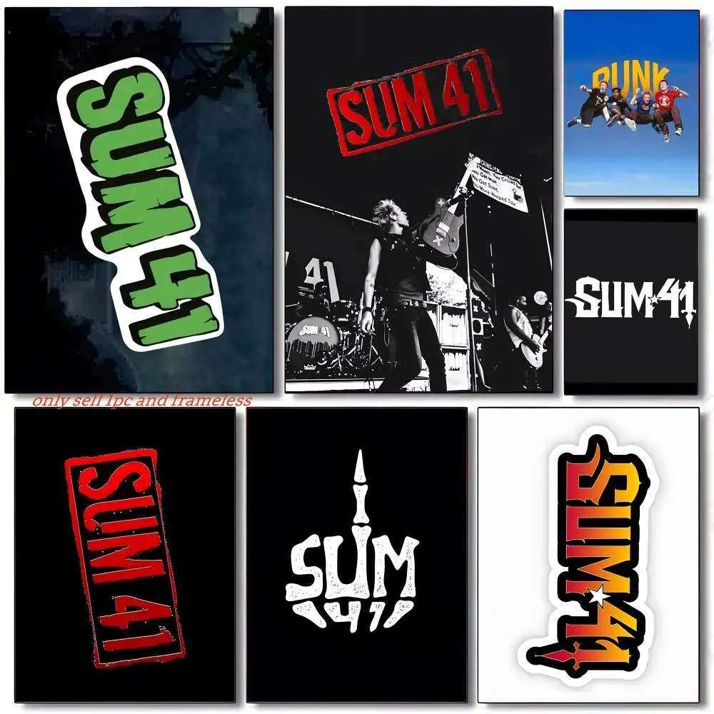 Rock music SInger S-Sum 41 Band 2 Poster Poster painting with prints Home bedroom living room decoration gift
