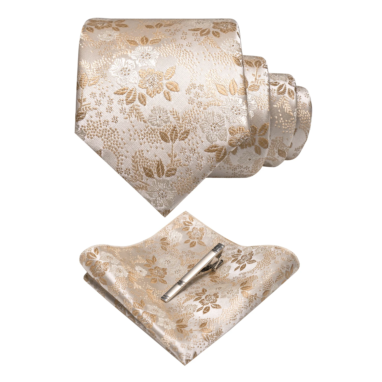 JEMYGINS Floral Seide Männer Krawatte Einstecktuch Krawatte Clip Sets Hochzeit Party Krawatte Männer Zubehör Hohe Qualität Gravata – Detail 35