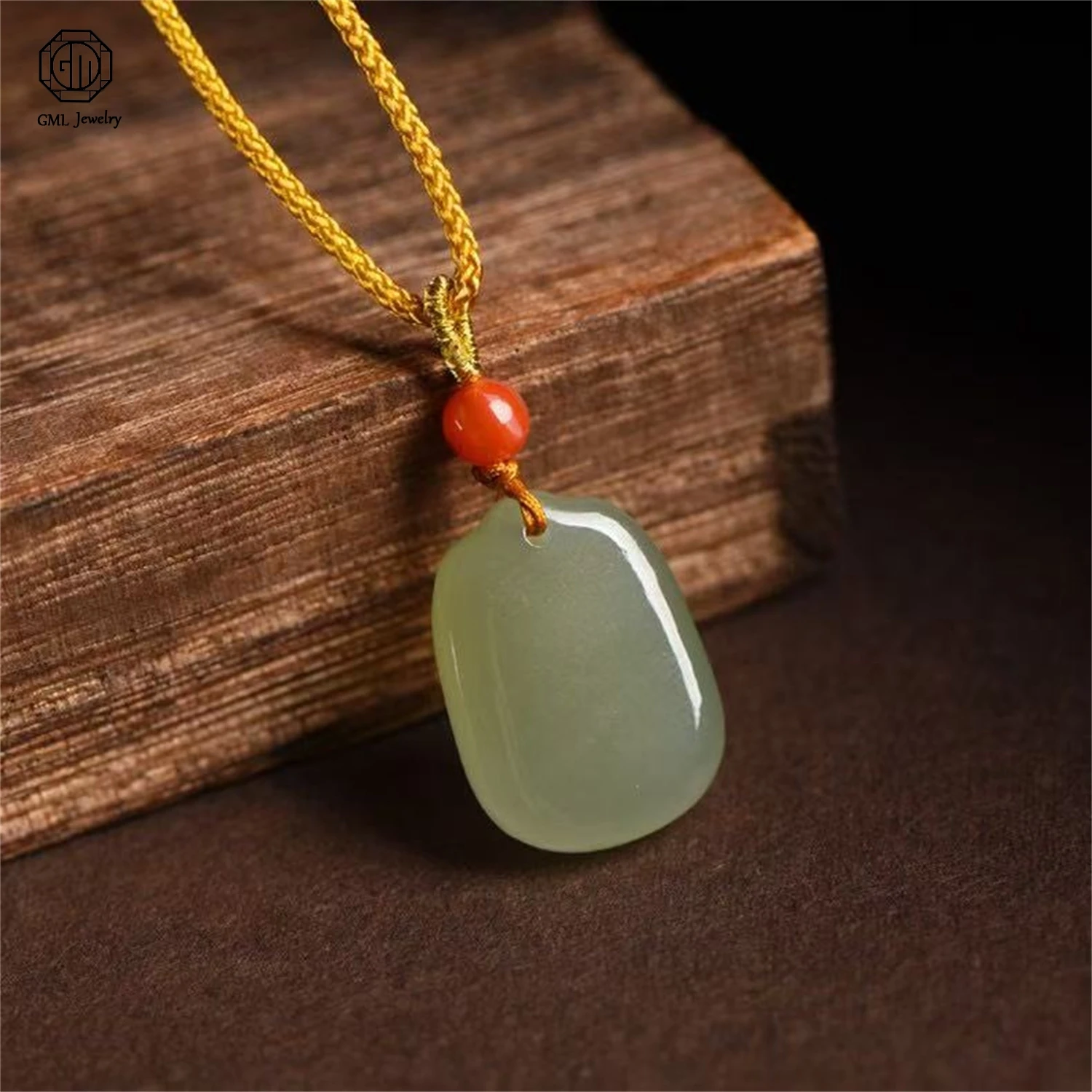 Natural Hetian Jade Guanyin Buddha Pendant Handmade Braided Cord Fine Carving Unisex Men Women Buddha Necklace Jewelry Gift