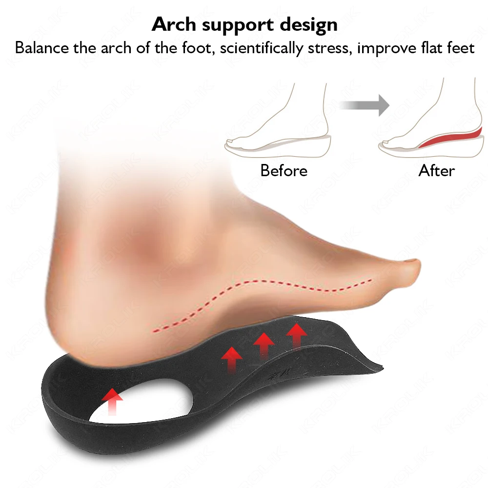 KROLIK-Semelles Orthopédiques Unisexes, Support d'Arc de Talon de Pieds Plats, pour la Ration des Jambes XO, 4WD