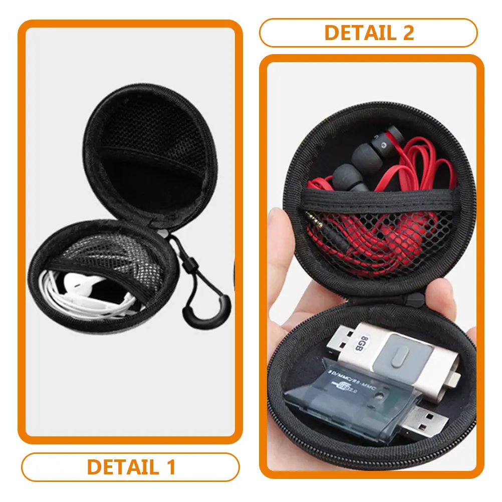 Premium Electronic Organizer Travel Case for Earbuds Earphones Chargers Cables Portable Cord Organizer Bag with Smooth Zipper