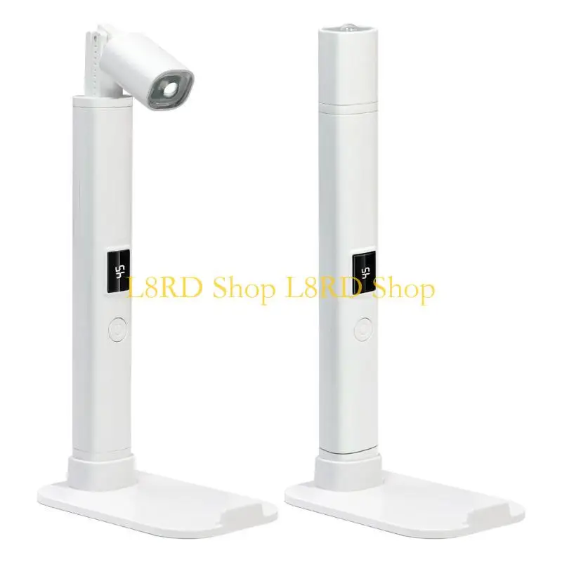 L8RD スタンド付きネイルランプ ハンドヘルド UV ライト LED ディスプレイ付き ジェルネイル用 充電式マニキュアネイルドライヤー 高速硬化用