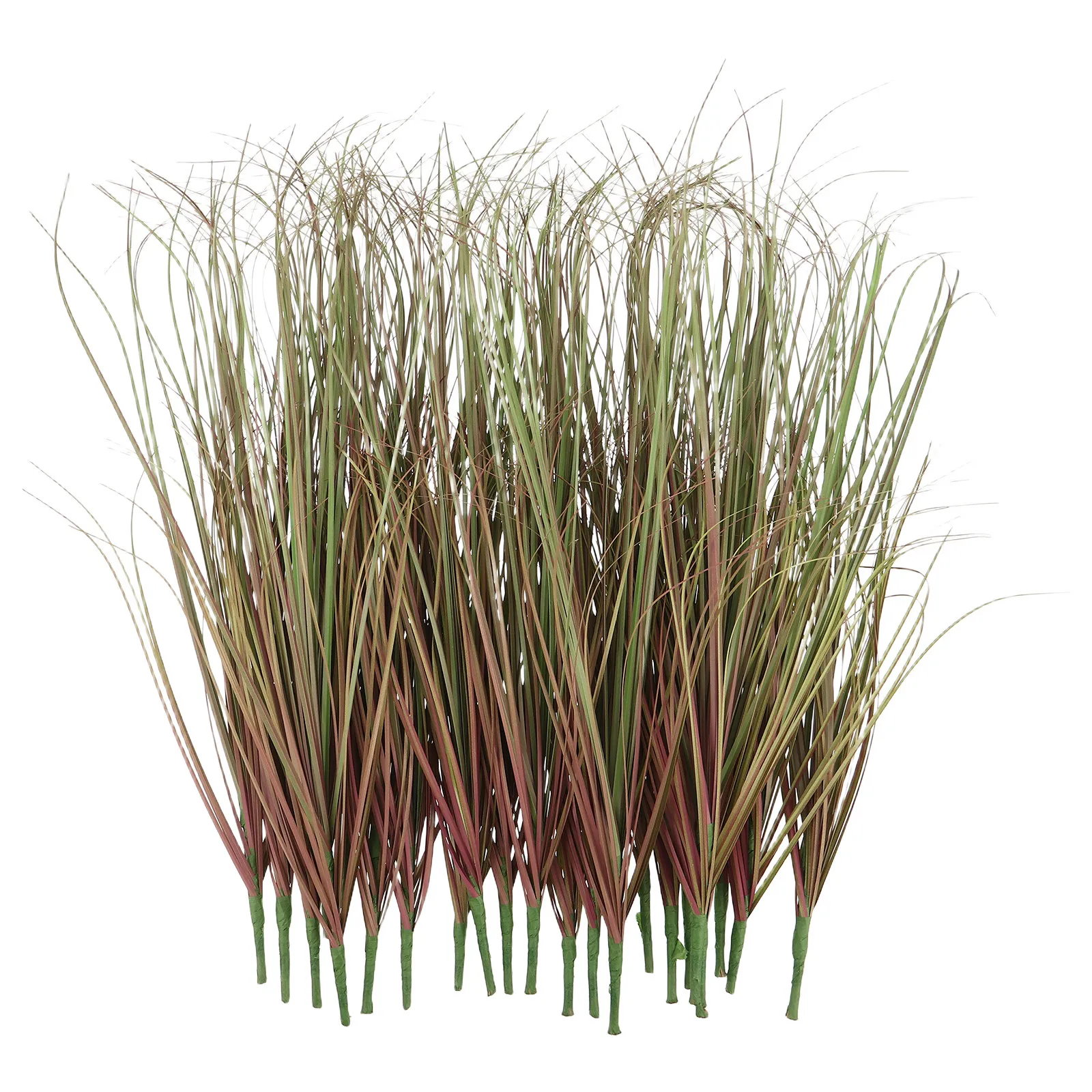 24Pcs Artificial Grass Outdoor Plants Lifelike Faux Shrubs 19.65 Inch Uv Resistant Green Decorative Stems for Patio Garden