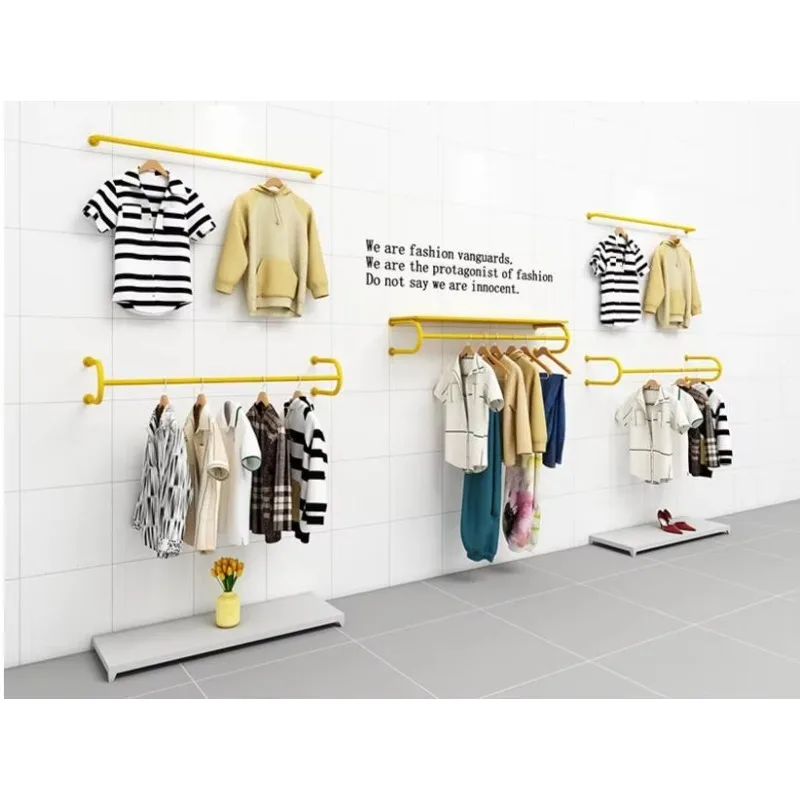 Wall Fixed Apparel Display Shelf, Hanging Support Frame for Women Fashion Boutique