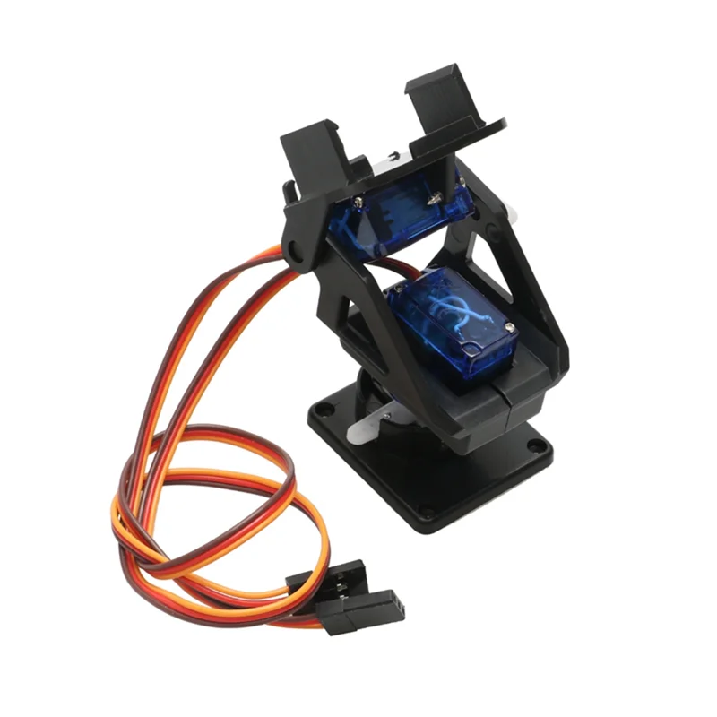 1 conjunto de eixo duplo servo cardan anti-vibração câmera plataforma montagem ptz pan/tilt com 2 peças 9g servo para montagem de drone fpv