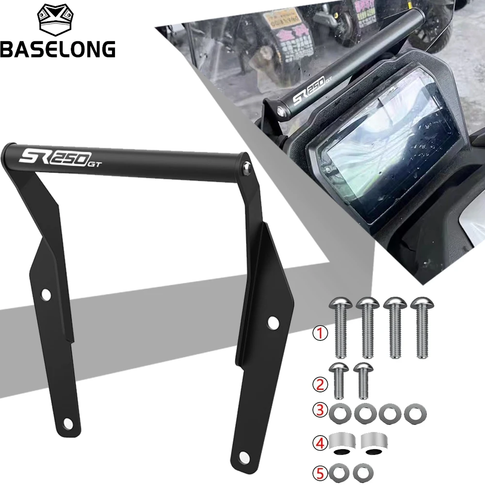 

Motorcycle Windshield Stand Holder Phone Mobile Phones GPS Navigation Plate Bracket FOR VOGE SR250GT SR 250 GT 2024-2025-2026